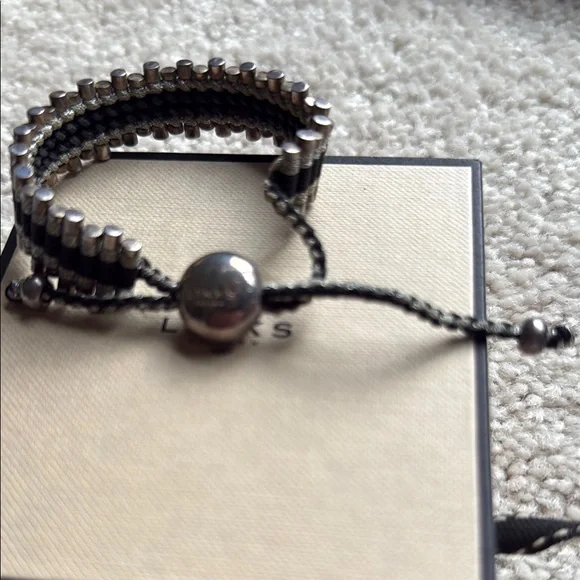 LINKS OF LONDON sterling silver and silver grey Bracelet - Picture 3 of 3